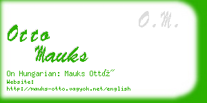 otto mauks business card